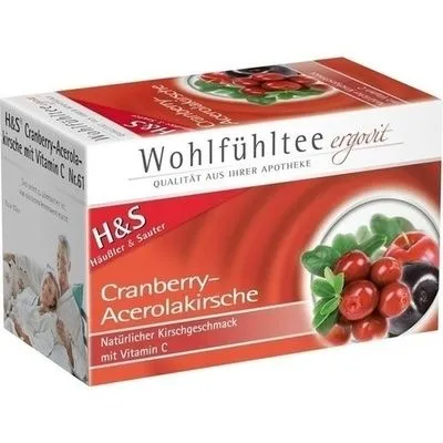 H&S Cranberry Acerolakirsche Filterbeutel 20X2.8 g