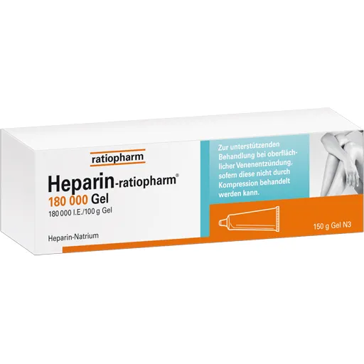 HEPARIN-RATIOPHARM 180.000 I.E. Gel 150 g