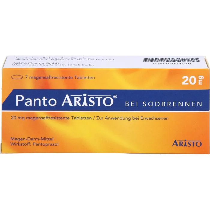 PANTO Aristo bei Sodbrennen 20 mg magensaftr.Tabl. 7 St
