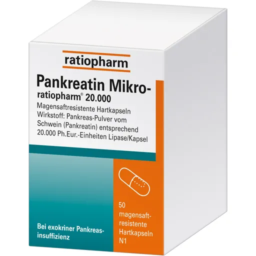 PANKREATIN Mikro-ratio.20.000 magensaftr.Hartkaps. 50 St