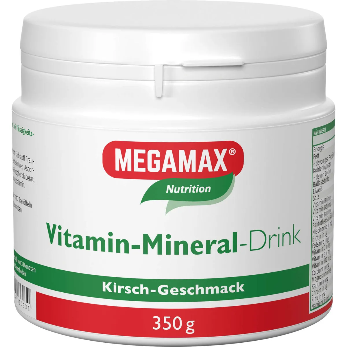 MEGAMAX Nutrition Vitamin-Mineral-Drink Pulver Kirsch-Geschmack, 350 g Pulver