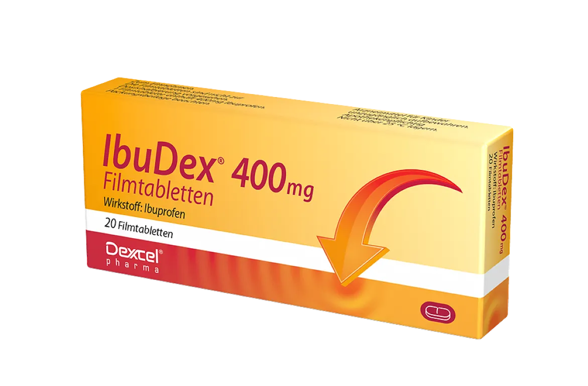 IbuDex 400 mg Filmtabletten bei Schmerzen und Fieber, 20 St. Tabletten