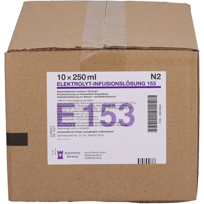 ELEKTROLYT Inf.-Lsg. 153 PE-Flasche 10X250 ml