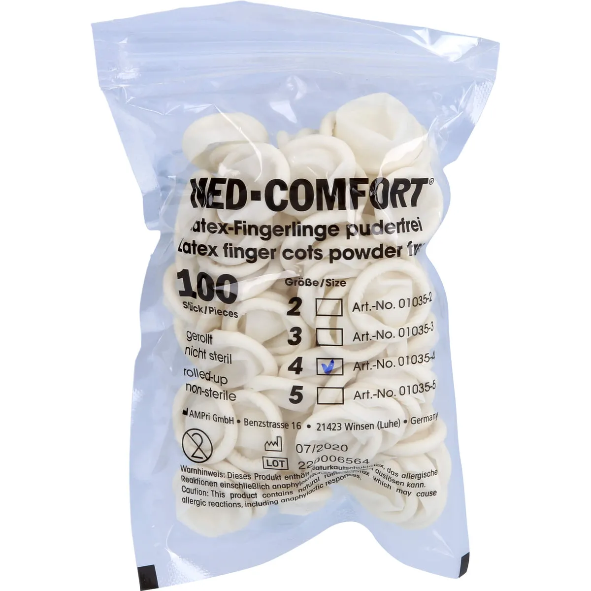 FINGERLINg LATEX OP GR4, 100 St. Fingerlinge