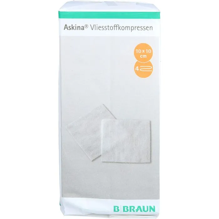 ASKINA Vliesstoffkompr.unsteril 10x10 cm 4fach 200 St