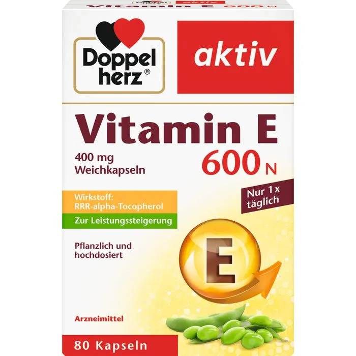 DOPPELHERZ Vitamin E 600 N Weichkapseln 80 St