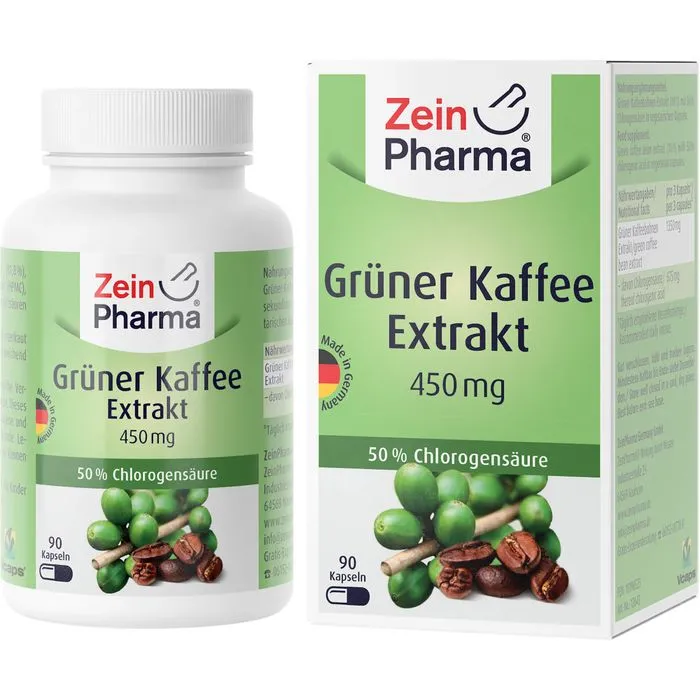 GRÜNER KAFFEE Extrakt 450 mg Kapseln 90 Stück