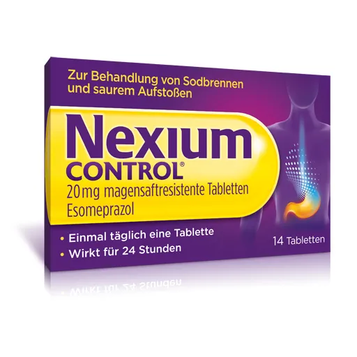 NEXIUM Control 20 mg magensaftresistente Tabletten 14 St