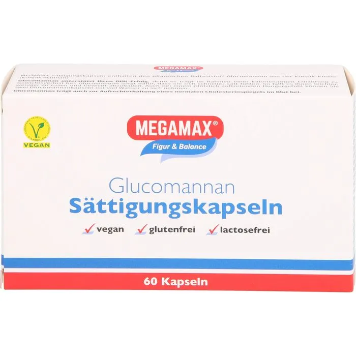 MEGAMAX Sättigungskapseln Glucomannan 60 Stück