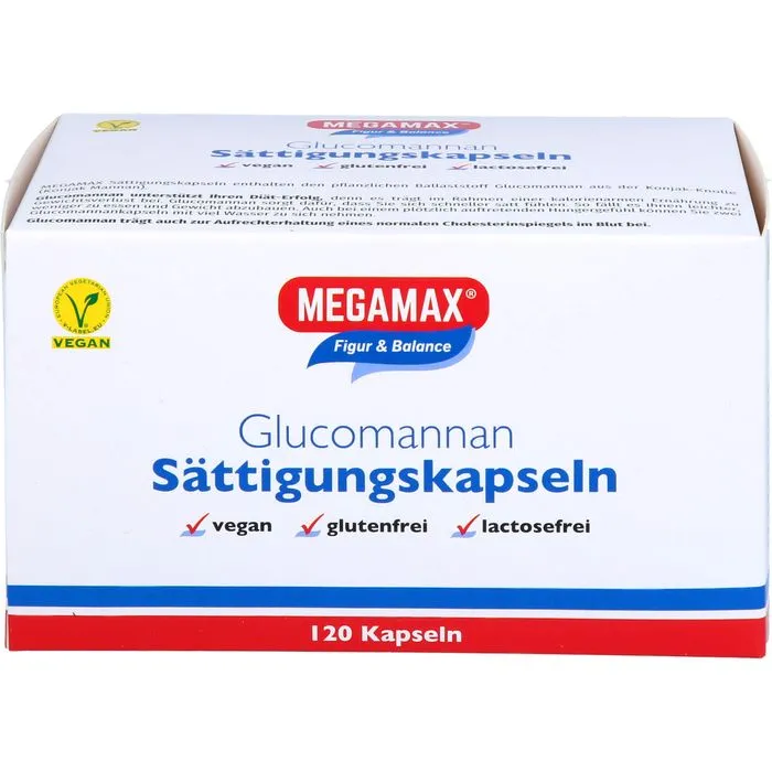 MEGAMAX Sättigungskapseln Glucomannan 120 Stück