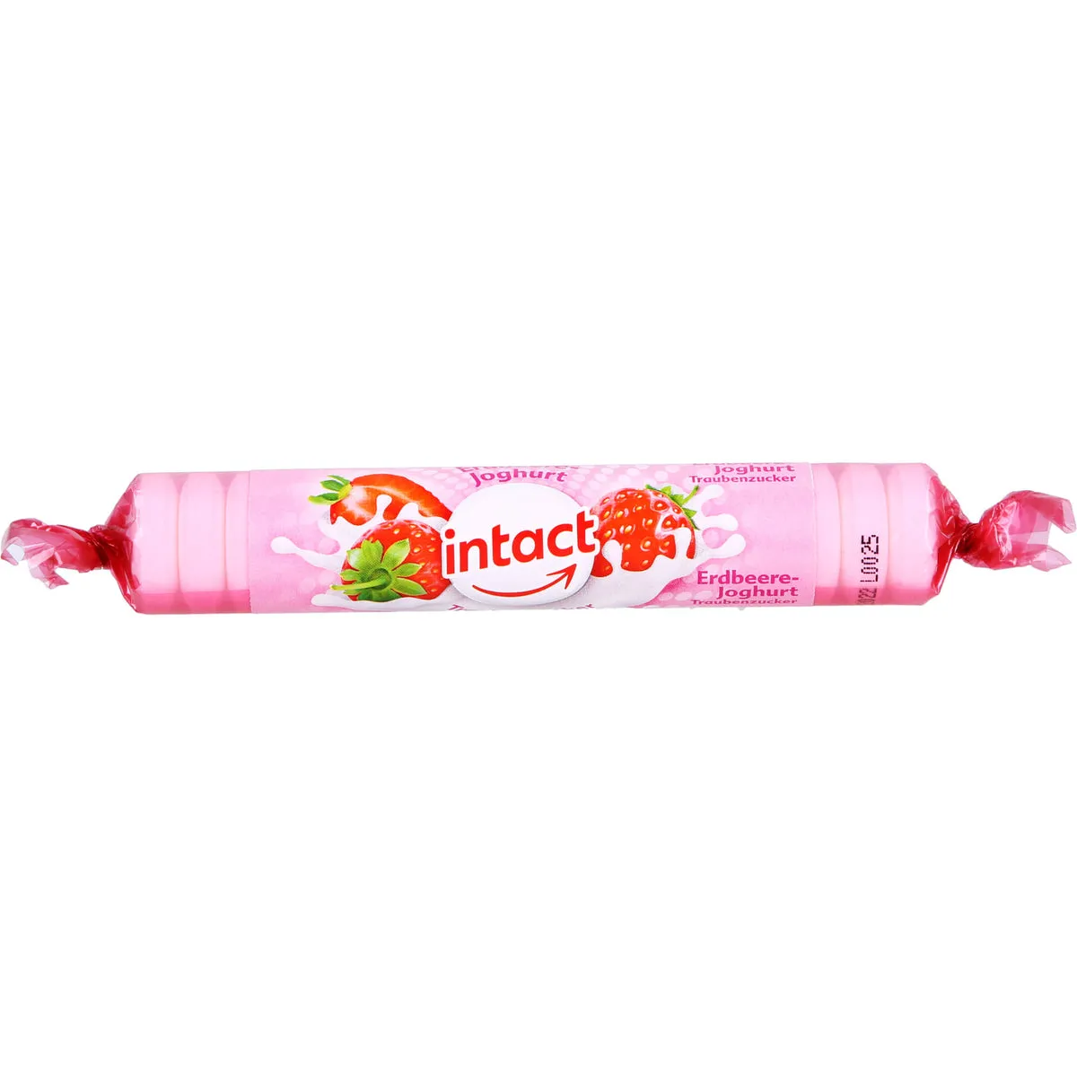 Intact Traubenzucker Rolle Erdbeere-Joghurt, 40 g Bonbons