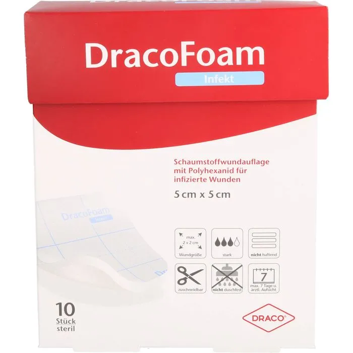 DRACOFOAM Infekt Schaumst.Wundauf.5x5 cm 10 St