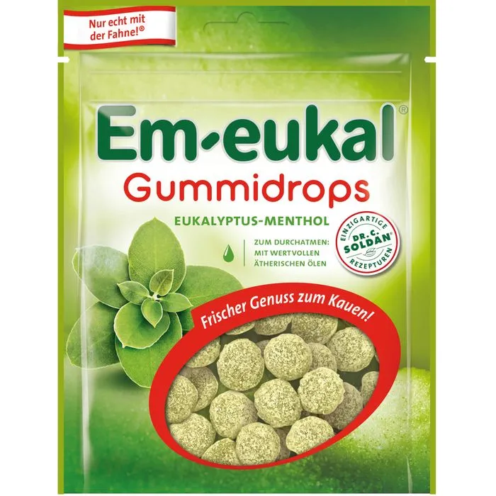 EM-EUKAL Gummidrops Eukalyptus-Menthol zuckerhalt. 90 g