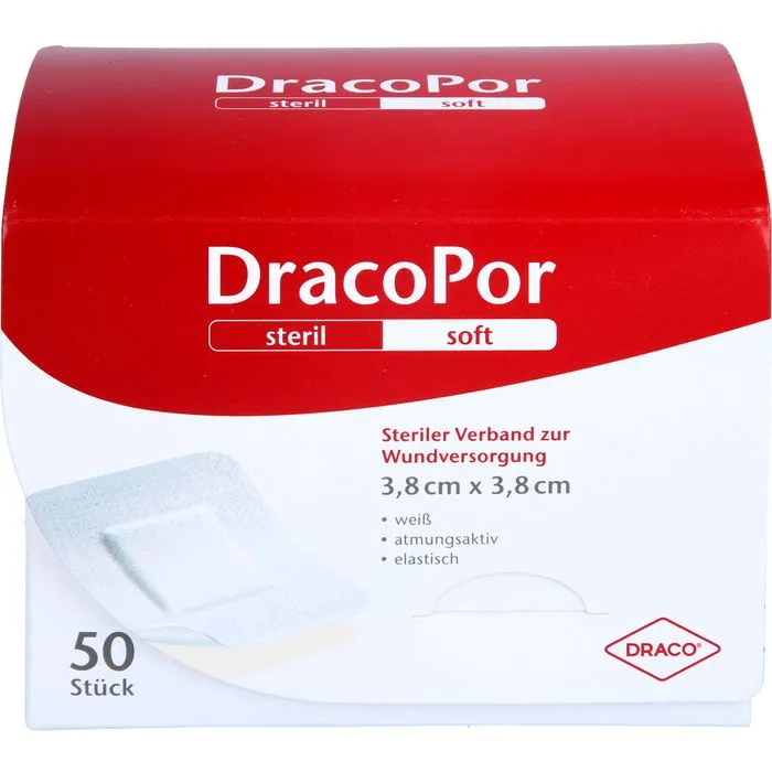 DRACOPOR Wundverband 3,8x3,8 cm steril 50 St