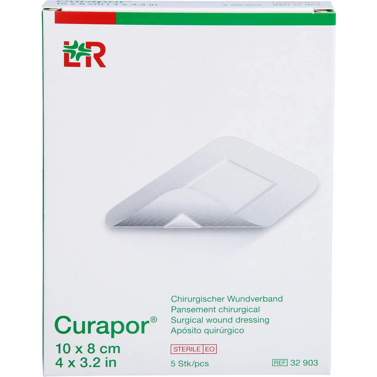 Curapor chirurgischer Wundverband 8 cm x 10 cm steril, 5 St. Pflaster