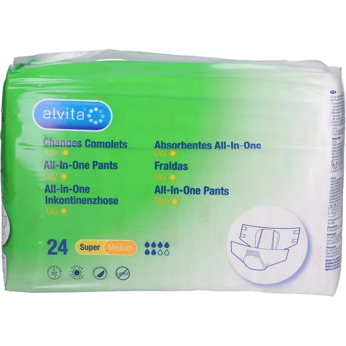 ALVITA All-in-One Inkontinenzhose super medium Tag 24 St