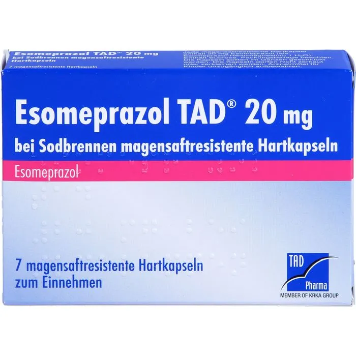 ESOMEPRAZOL TAD 20 mg bei Sodbrennen msr.Hartkaps. 7 St