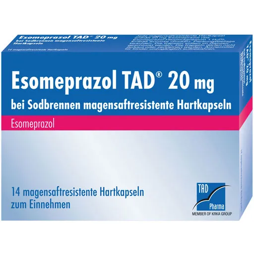 ESOMEPRAZOL TAD 20 mg bei Sodbrennen msr.Hartkaps. 14 St