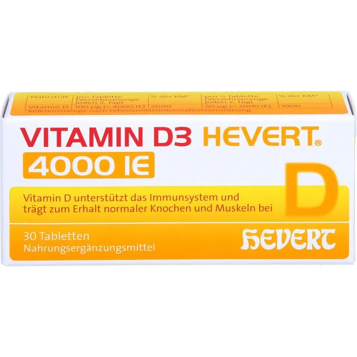 VITAMIN D3 HEVERT 4000 I.E. Tabletten 30 Stück