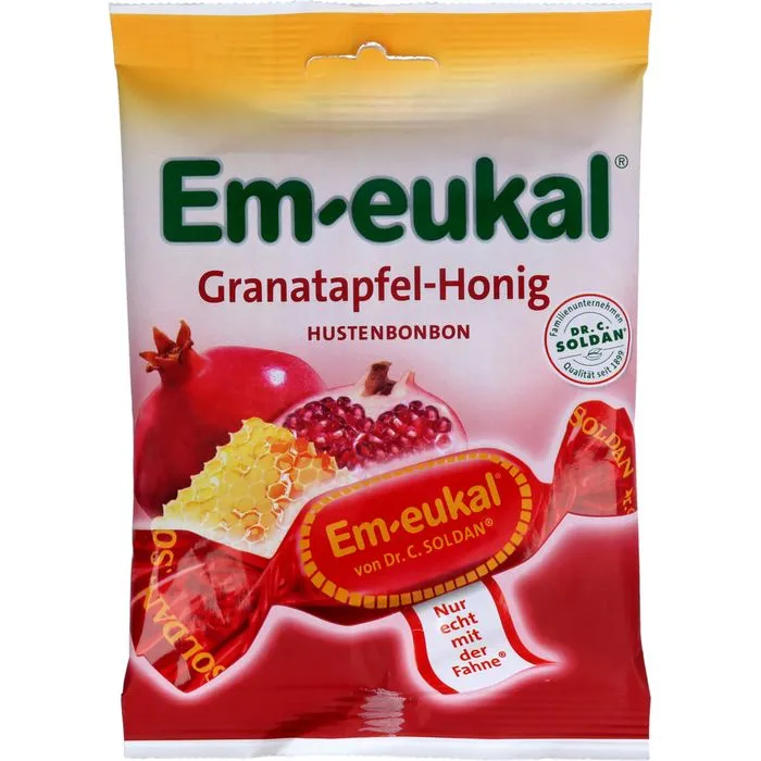 EM-EUKAL Bonbons Granatapfel-Honig zuckerhaltig 75 g