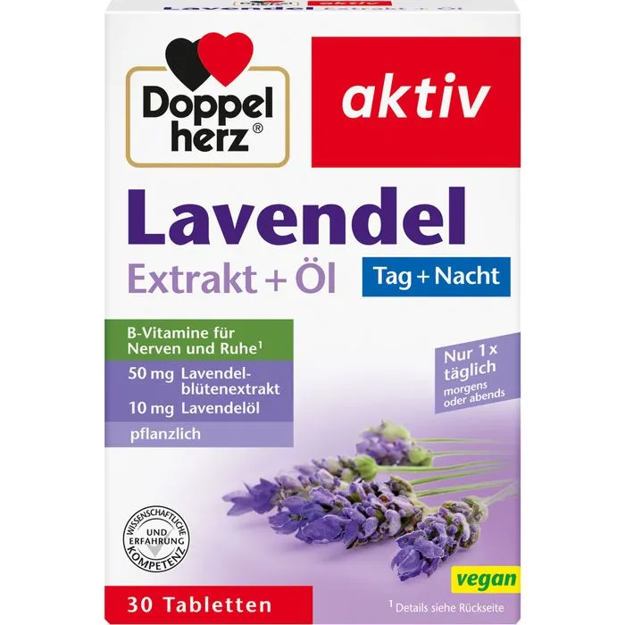 DOPPELHERZ Lavendel Extrakt+Öl Tabletten 30 Stück