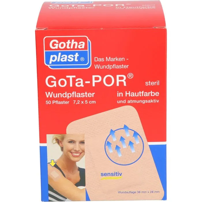 GOTA-POR Wundpflaster 5x7,2 cm steril hautfarben 50 St