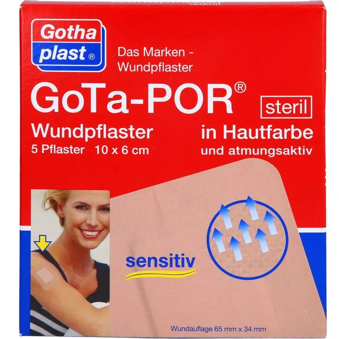GOTA-POR Wundpflaster steril 60x100 mm hautfarben 5 St