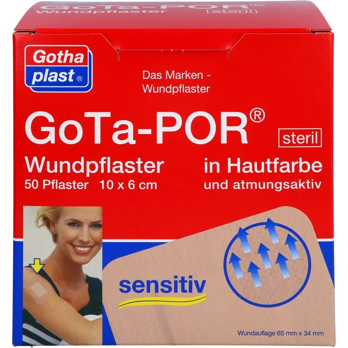 GOTA-POR Wundpflaster steril 60x100 mm hautfarben 50 St
