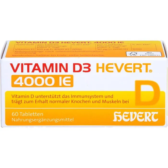 VITAMIN D3 HEVERT 4000 I.E. Tabletten 60 Stück
