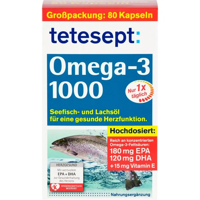 TETESEPT Omega-3 1000 Kapseln 80 Stück