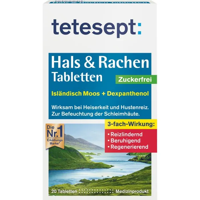 TETESEPT Hals & Rachen Tabletten zuckerfrei 20 St