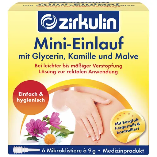 ZIRKULIN Mini-Einlauf mit Glyzerin Klistiere 6X9 g