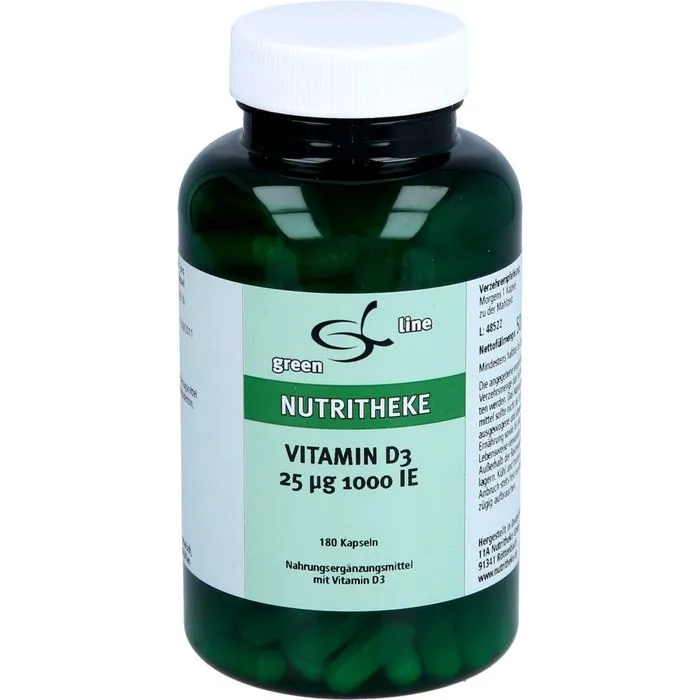 VITAMIN D3 25 μg 1.000 I.E. Kapseln 180 Stück