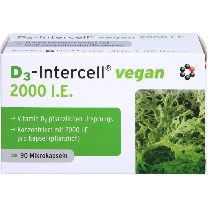 D3-INTERCELL vegan 2.000 I.E. Kapseln 90 Stück