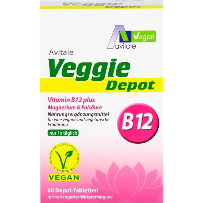 VEGGIE Depot Vitamin B12+Magnesium+Folsäure Tabl. 60 Stück