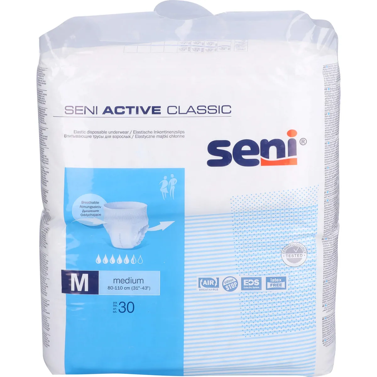 Seni Active Classic elastische Inkontinenzslips Medium, 30 St. Slips