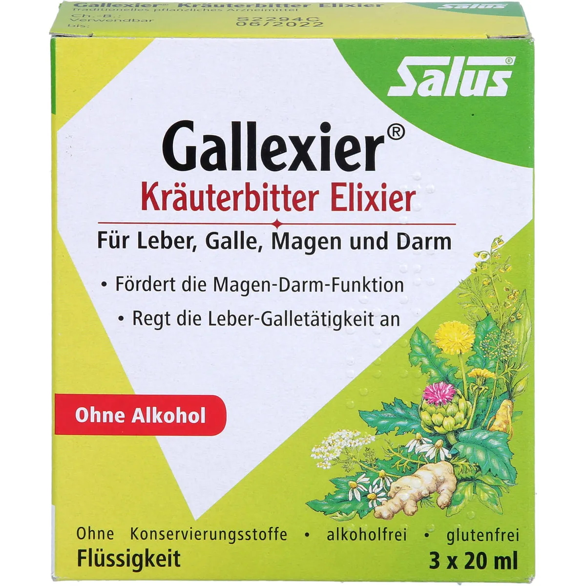Salus Gallexier Kräuterbitter Elixier, 60 ml Lösung