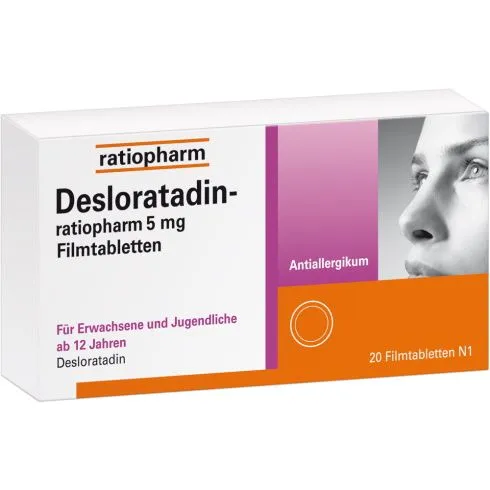 DESLORATADIN-ratiopharm 5 mg Filmtabletten 20 St