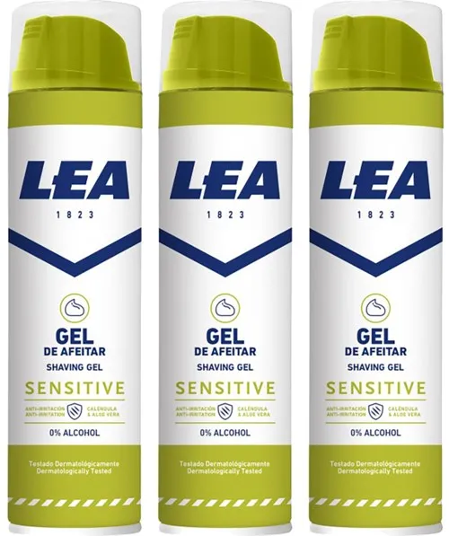 LEA Sensitive Shaving Gel 200 ml x 3