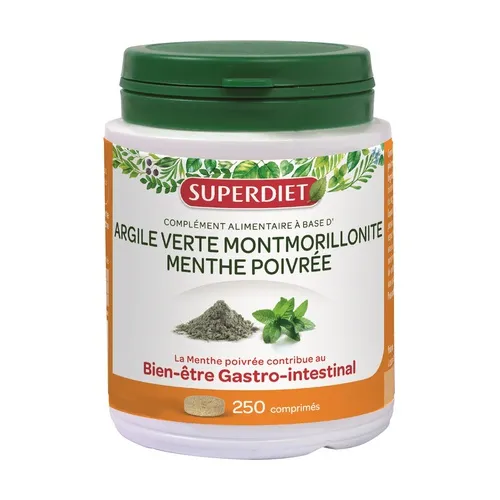 Superdiet Montmorillonitgrüner Ton + Pfefferminze