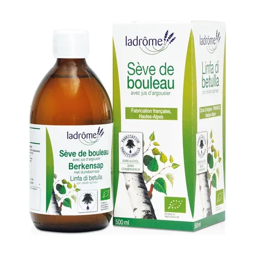 Ladrome Birkensaft BIO abtropfen lassen