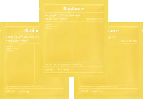Biodance Radiant Vita Niacinamide Real Deep Mask x 3