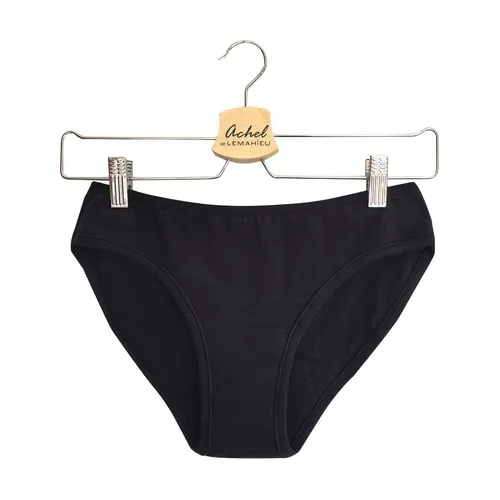 Lemahieu Saugfähiger Menstruationshöschen schwarzer mittlerer Durchfluss - Größe S (38/40)