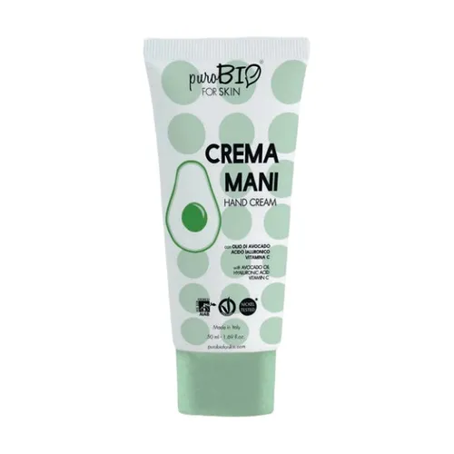 Purobio Handcreme Avocadoöl, Hyaluronsäure und Vitamin C.