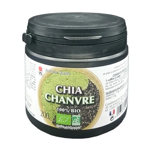 Vecteur Sante Organisches Chia-Hanf-Protein