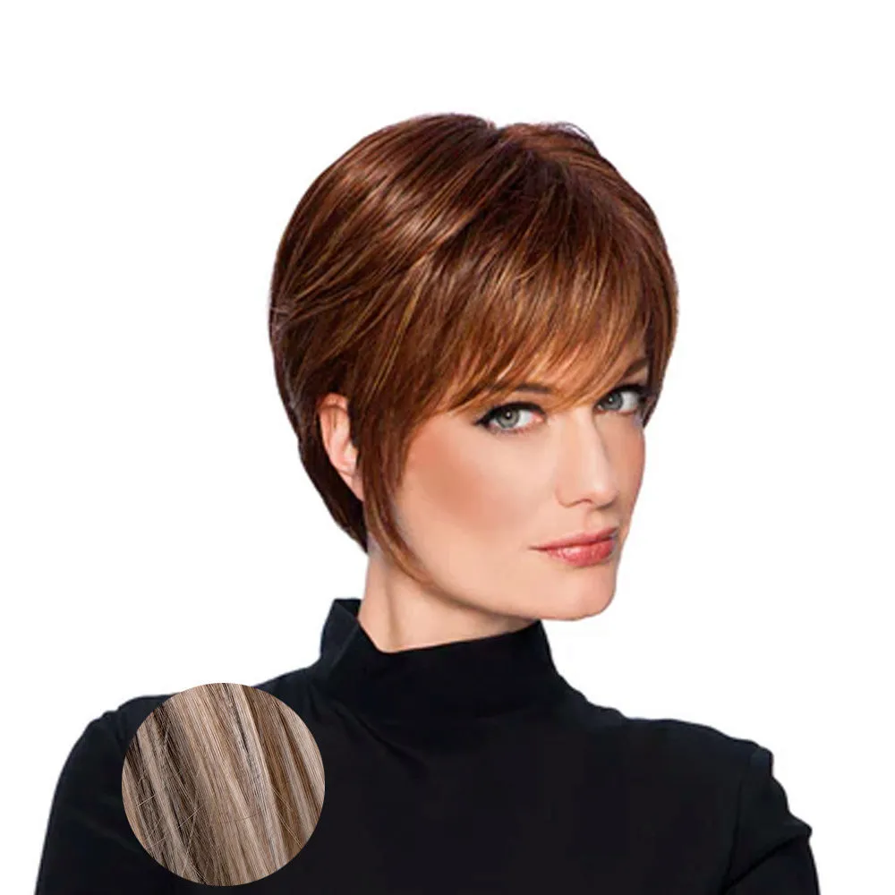 Hairdo Wispy Cut Leichte aschblonde Short Cut Perücke mit brauner Wurzel RL19/23SS