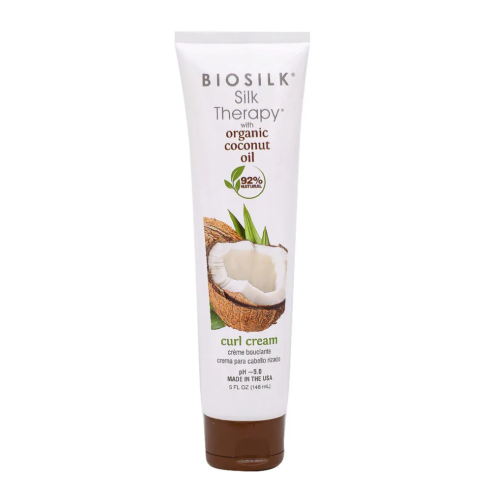Biosilk Silk Therapy Curl Cream With Coconut Oil 148ml - Creme für lockiges Haar