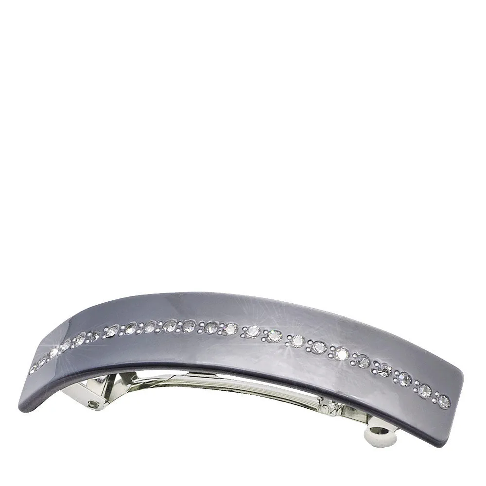 VIAHERMADA Elegante Matic Haarspange mit grauem Strass