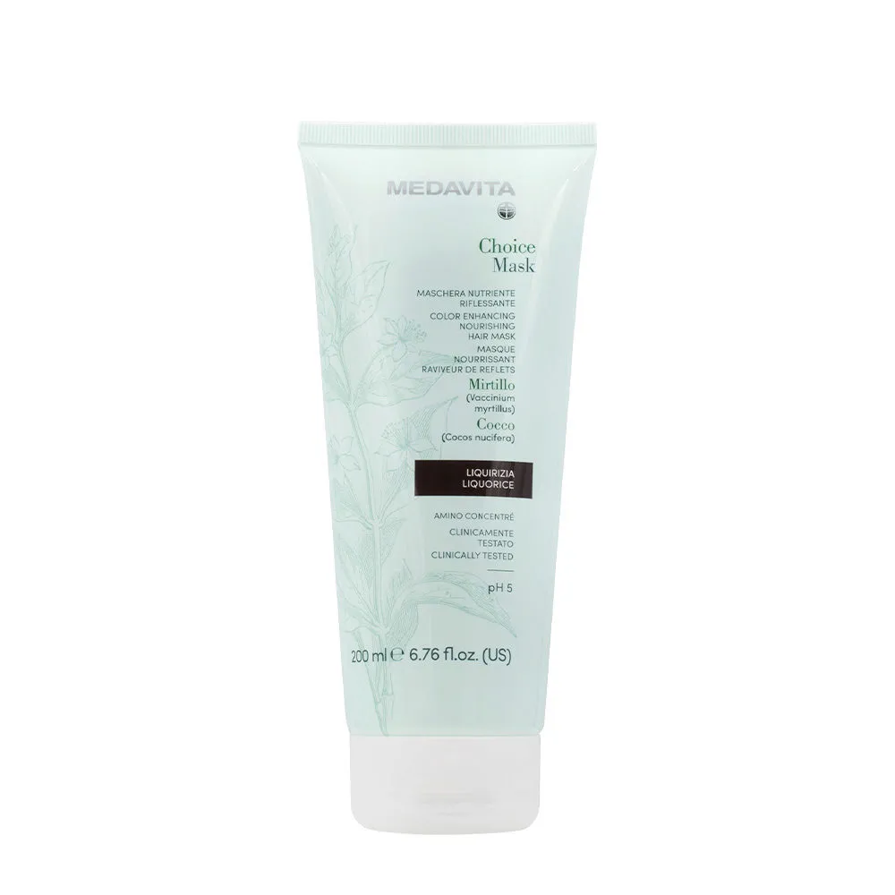 Medavita Lunghezze Choice Mask Liquorice 200ml - nährende Reflexmaske Lakritze