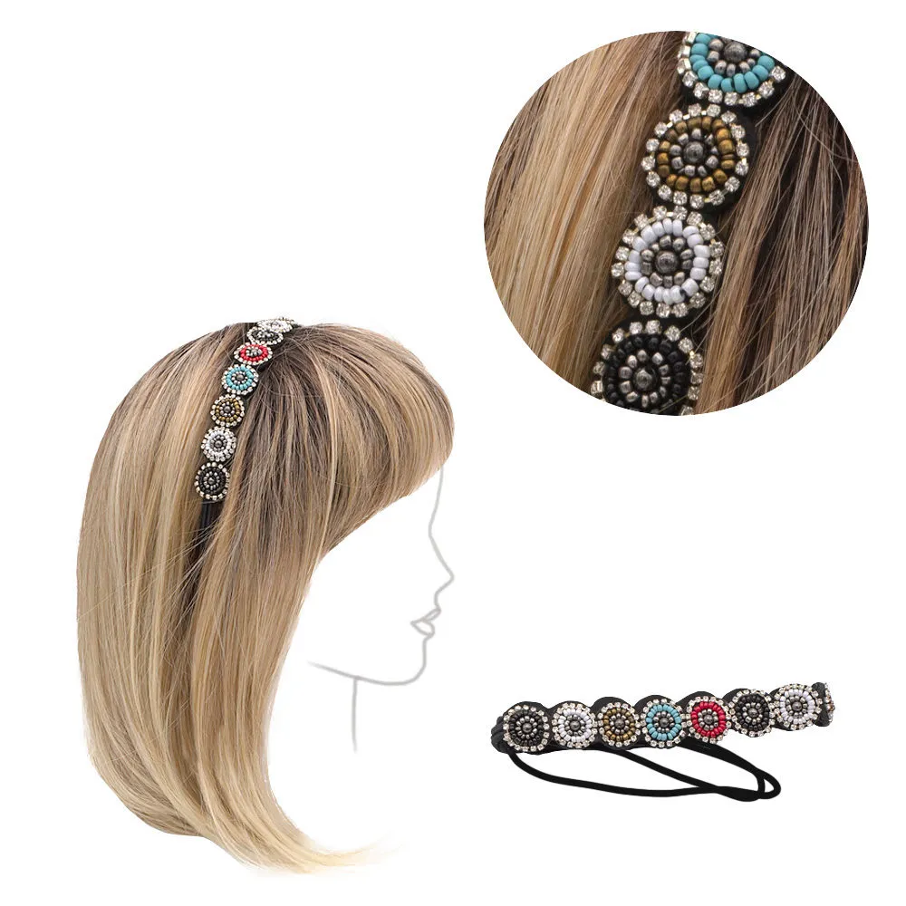 VIAHERMADA Elastisches Stirnband mit Dekorationen